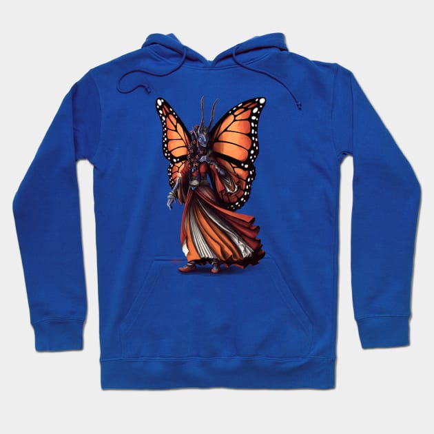 Monarch Butterfly Humanoid - Fantasy Character Design Hoodie by Indi Martin